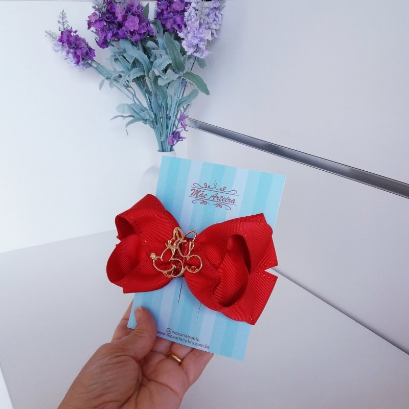 Laço Boutique Duplo Grande Minnie Vazado - Imagem 3