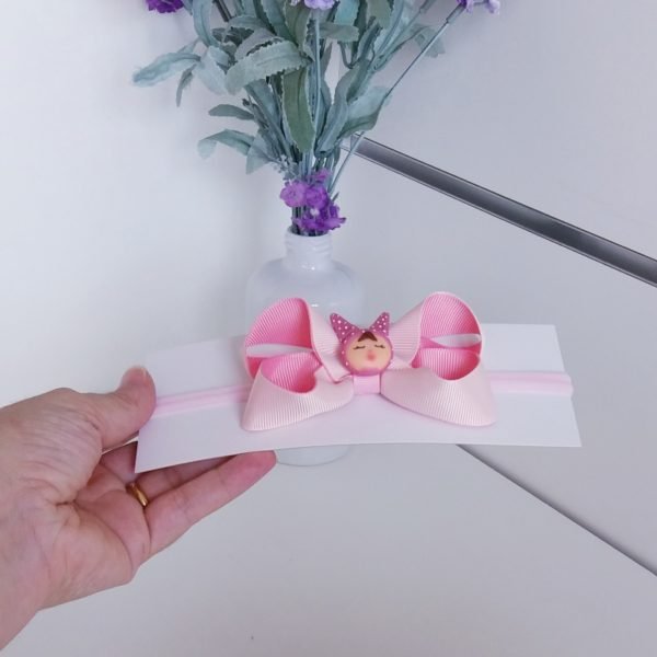 Faixa Meia de Seda Pequena Rosa Bebe/Metoo