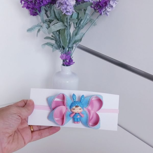 Faixa Meia de Seda Pequena Rosa Jeans/Metoo