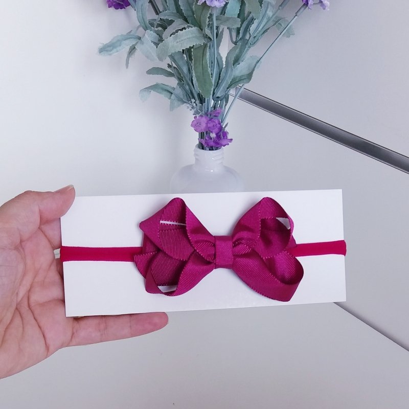 Faixa Meia de Seda Pequena Magenta