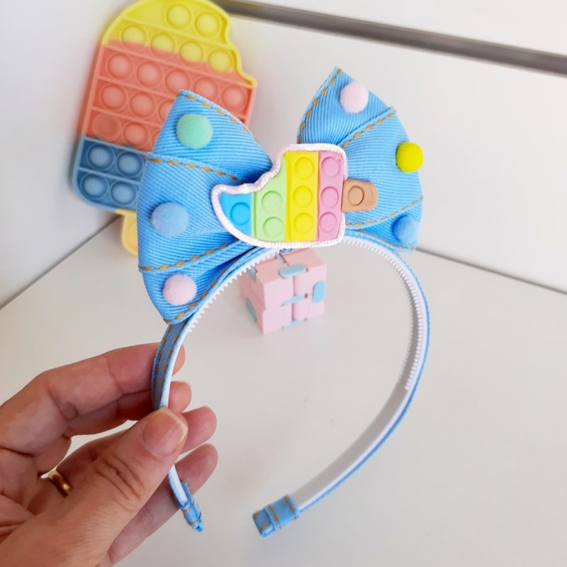 Tiara Pop It /Laço EP Jeans C Picolé - Imagem 2