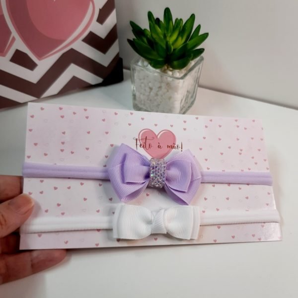 Kit Faixa Baby Lavanda/Branco - Image 3