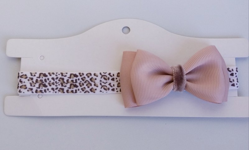 Faixa Elástica Viés Pequena Animal Print Nude - Imagem 2