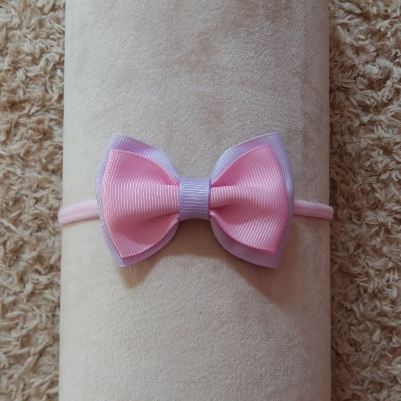 Faixa Meia de Seda RN Rosa Bebê e Lilás - Imagem 3