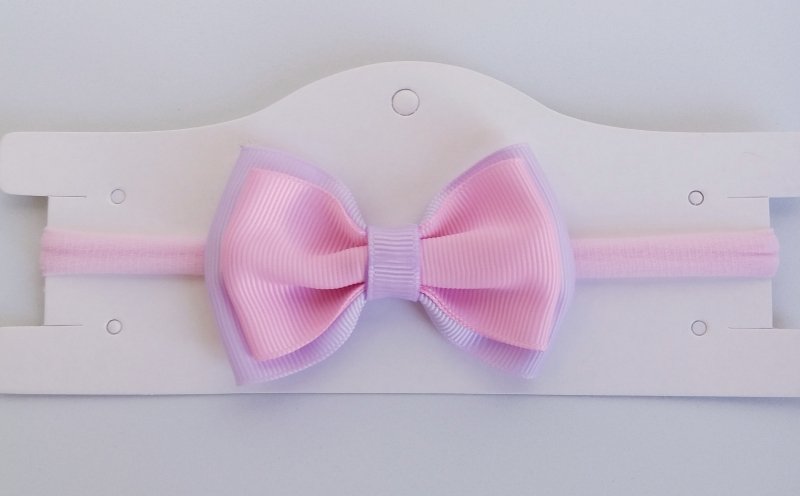Faixa Meia de Seda RN Rosa Bebê e Lilás