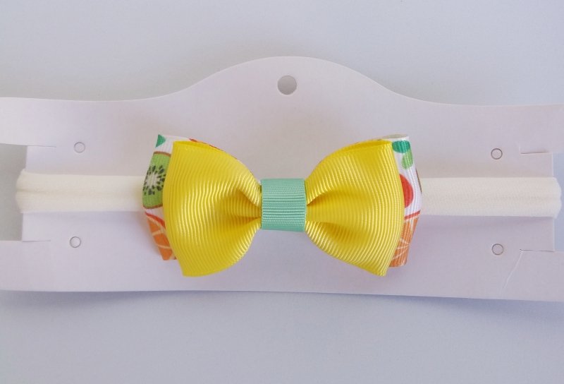 Faixa Meia de Seda RN Frutinha e Amarelo Canário