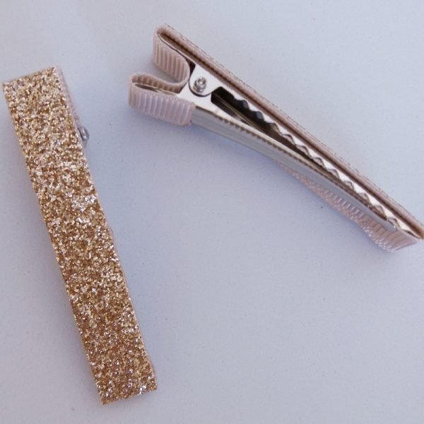 Hair Clip 2 Médio Brilho Dourado - Image 2