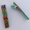 Hair Clip 2 Médio Verde Brilho Floral - Image 2