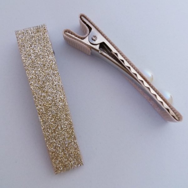 Hair Clip 2 Pequeno Dourado 2/Pérola - Image 2