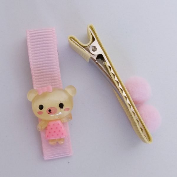 Hair Clip 2 Pequeno Creme/Ursinha - Image 2