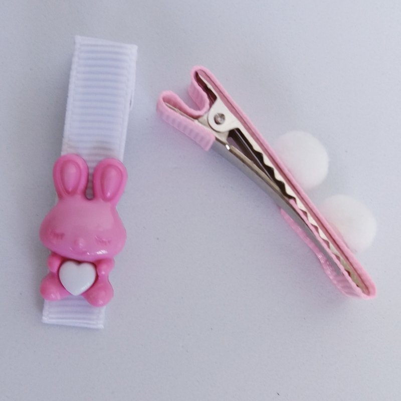 Hair Clip 2 Pequeno Coelhinho/Pompom - Imagem 2
