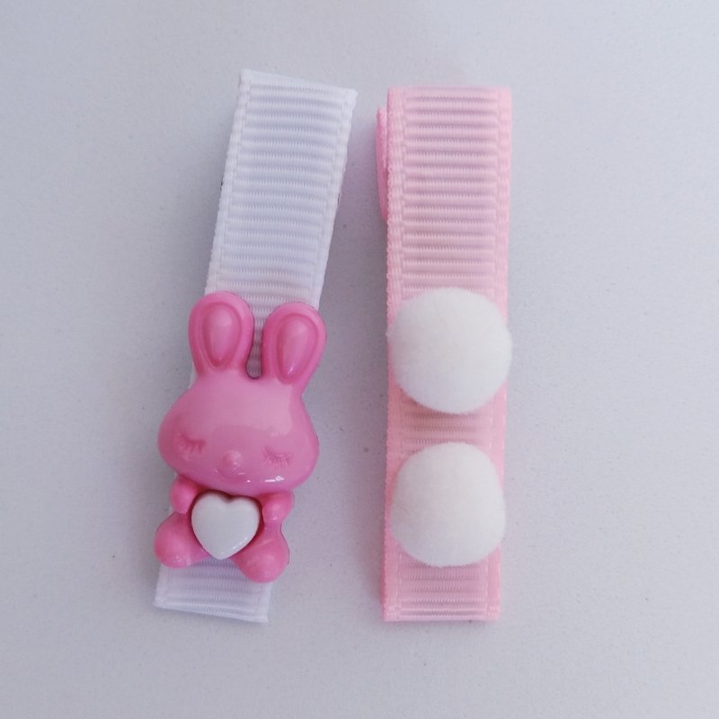 Hair Clip 2 Pequeno Coelhinho/Pompom