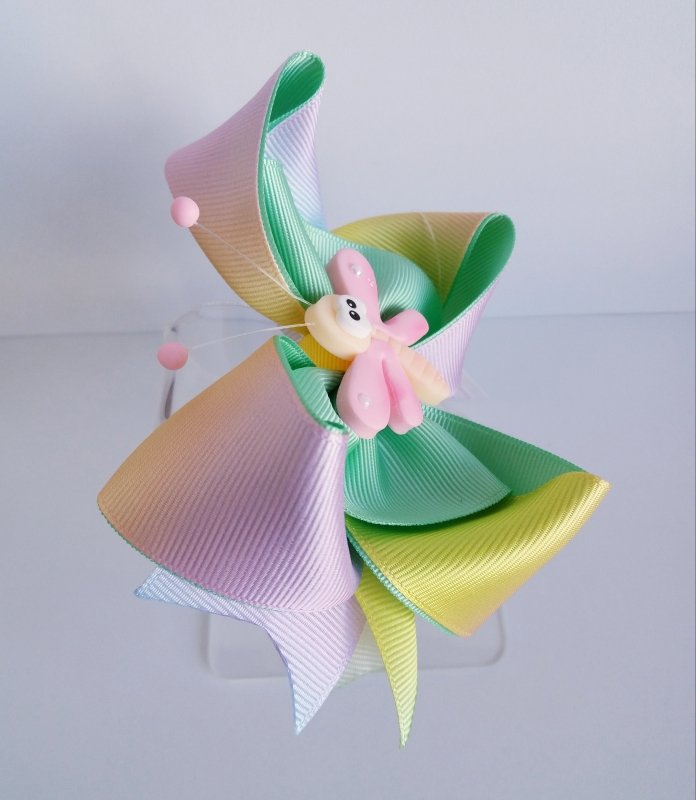 Laço Amora Grande Verde Claro/Degradê Libelula - Imagem 2