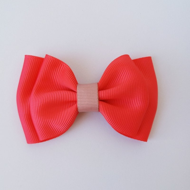 Laço Gravata Duplo Médio Coral