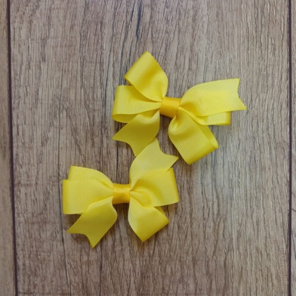 Par Laço Catavento Pequeno Amarelo Canário - Image 2