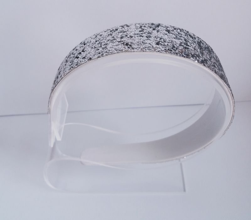 Tiara Larga Brilho Prata